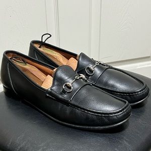 Allen Edmonds Bruzzano Leather Horsebit Loafers Black Men's Size: 14.5 D